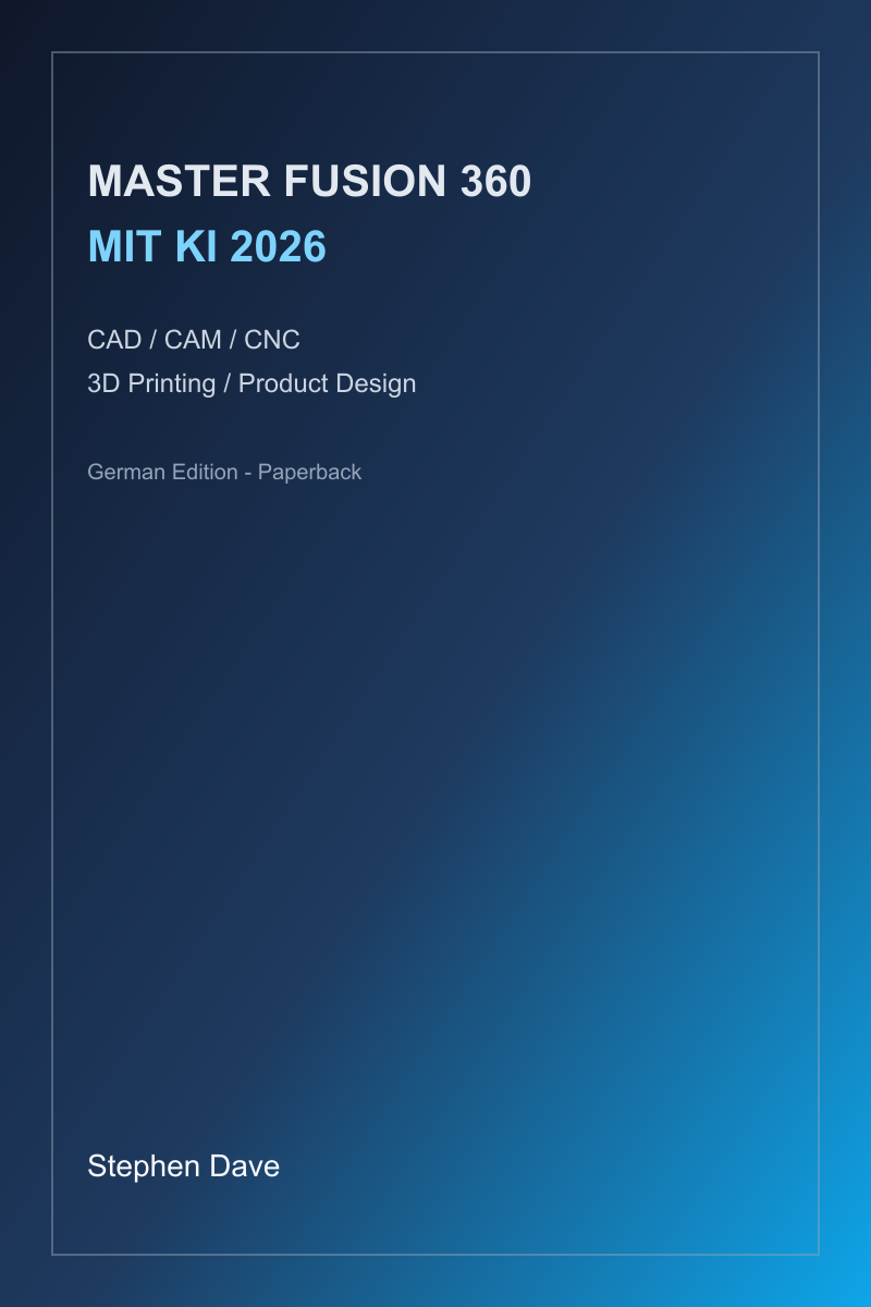 Cover of MASTER FUSION 360 MIT KI 2026 by Stephen Dave, German Edition paperback